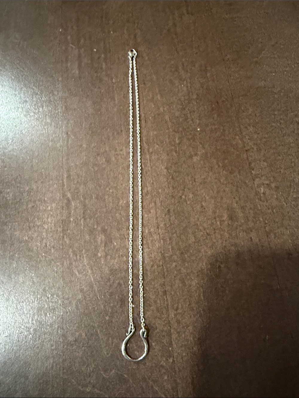 James Avery Silver  Horseshoe Drop Necklace